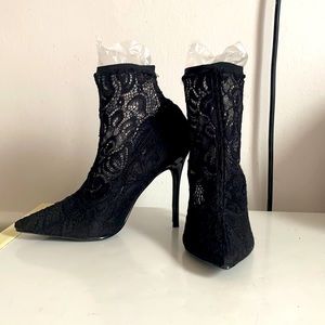 Black Lace Booties